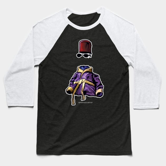 Mad Monster Invisible Man Baseball T-Shirt by pentoolarts